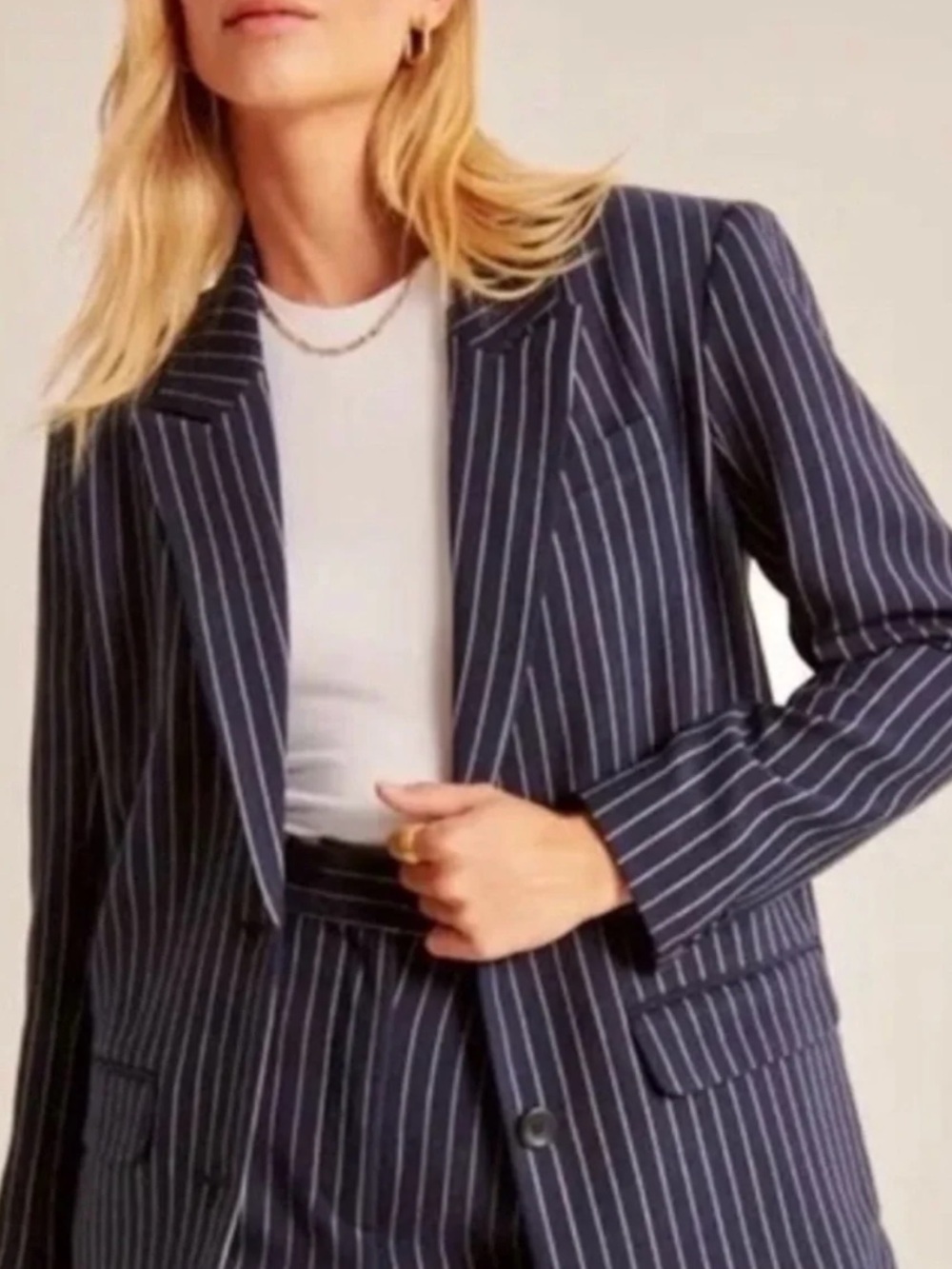 NEW Abercrombie pinstriped jacket